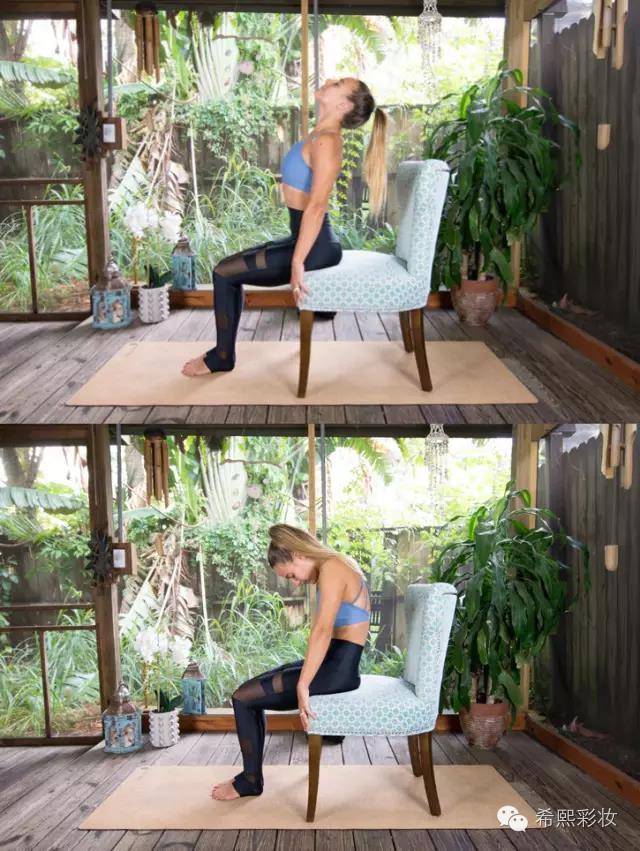 竞博JBO健身 坐着也能练出完美身材7式“椅子瑜伽”送给委屈又加班的你！(图3)